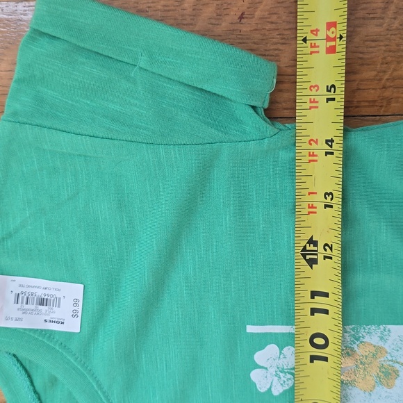 SO BRAND GIRL'S GREEN ST. PATRICKS DAY "HAVE A LUCKY DAY" TEE SIZE SMALL - Picture 8 of 9